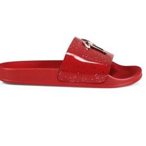 Giuseppe Mulit-color Red Slides Men size 10